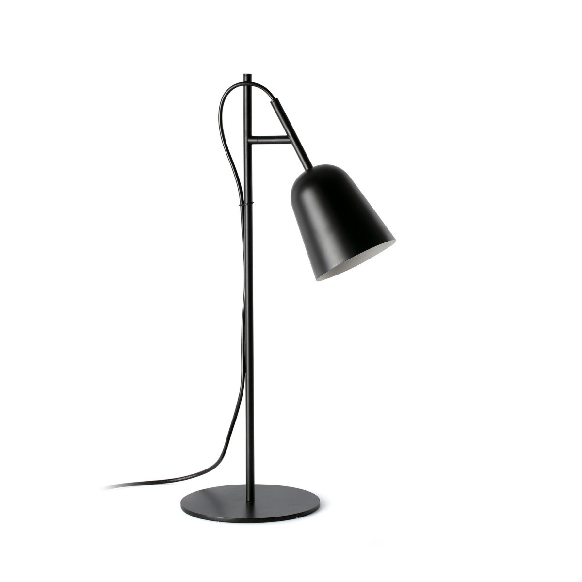 Studio 55cm Schwarz schreibtischlampe Von Faro Barcelona - Charakteristisch f&uuml;r die Leuchte ist der dekorative Kabelclip in Form eines Astes &ndash; ein einzigartiges Detail, das ihr Charakter verleiht.
