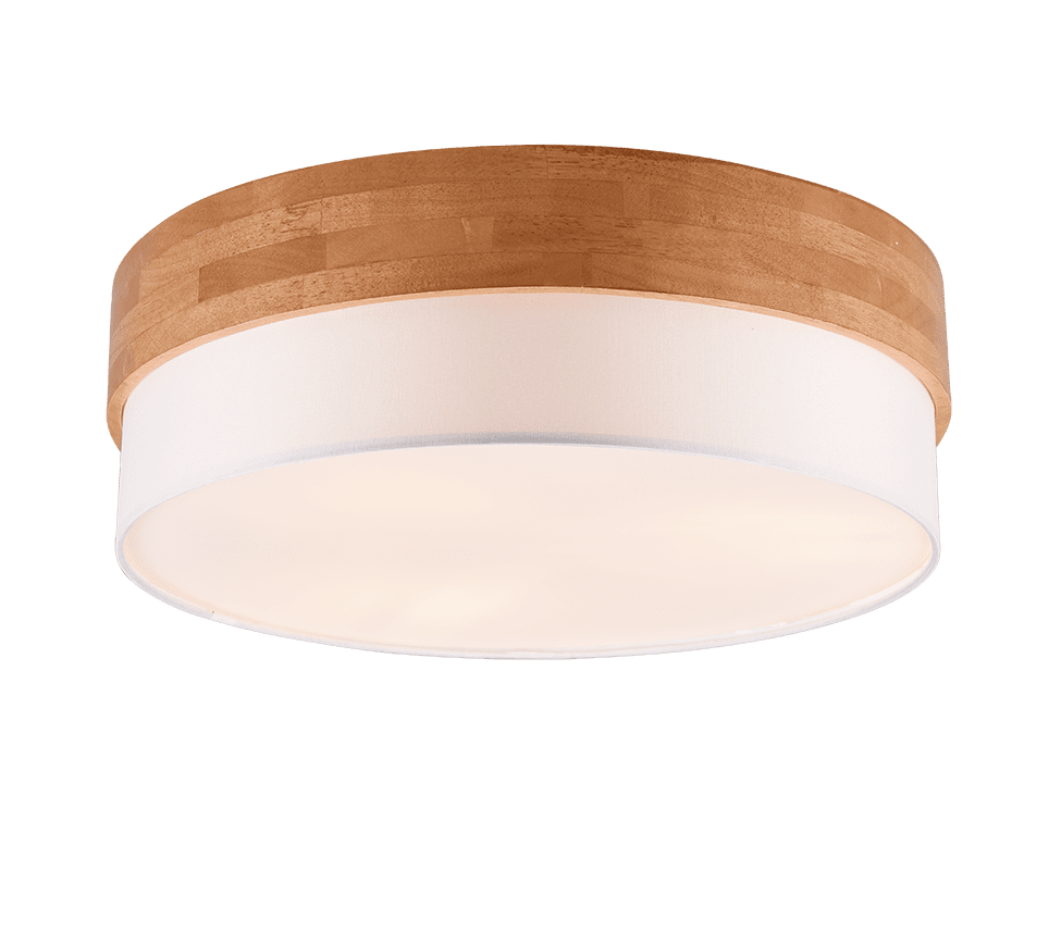 Seasons Ø50 Weiß deckenleuchte Von Trio Lighting - Die Deckenleuchte Seasons vereint schlichte Formen mit nat&uuml;rlichen Materialien und schafft eine harmonische und einladende Atmosph&auml;re.