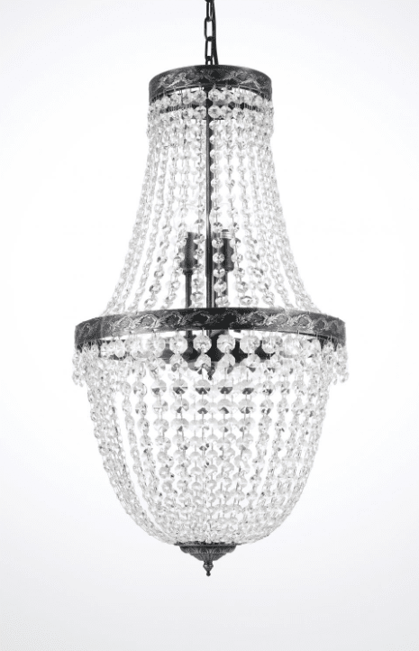 Morsamt Ø40 Antikes Silber kristall Von Norrsken Design - Mit seinem edlen Finish in Antiksilber hinterlässt dieser Kronleuchter in jedem Raum, in dem er hängt, einen großartigen Eindruck.