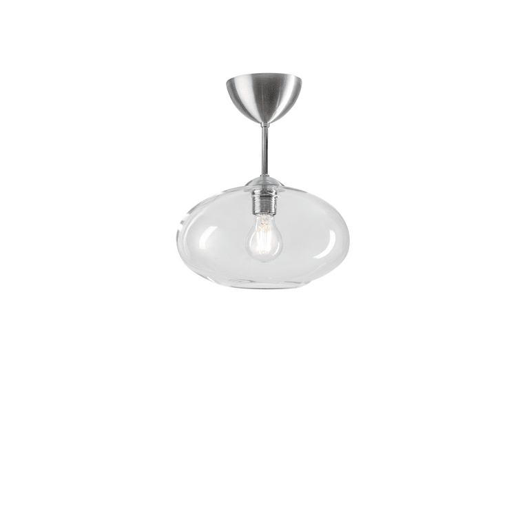 Zoombild von Bullo Aluminium/transparent badezimmerlampe Von Belid - Bullo ist 32 cm hoch und hat einen Durchmesser von 27 cm, mit einer E27-Fassung.