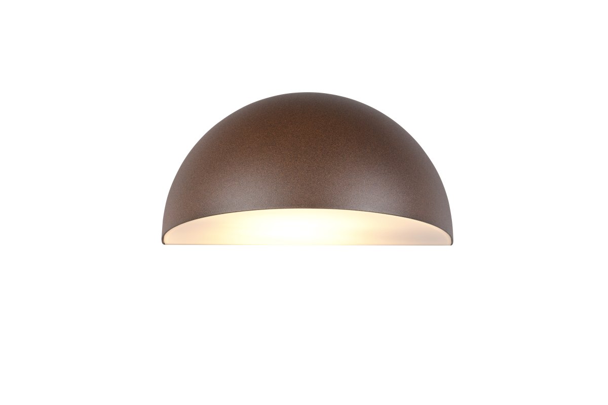 Maas 27cm Rostbraun außenlampe Von Trio Lighting - Maas ist eine stilvolle Wandleuchte mit einer sanft abgerundeten Form in einem modernen rostbraunen Farbton.