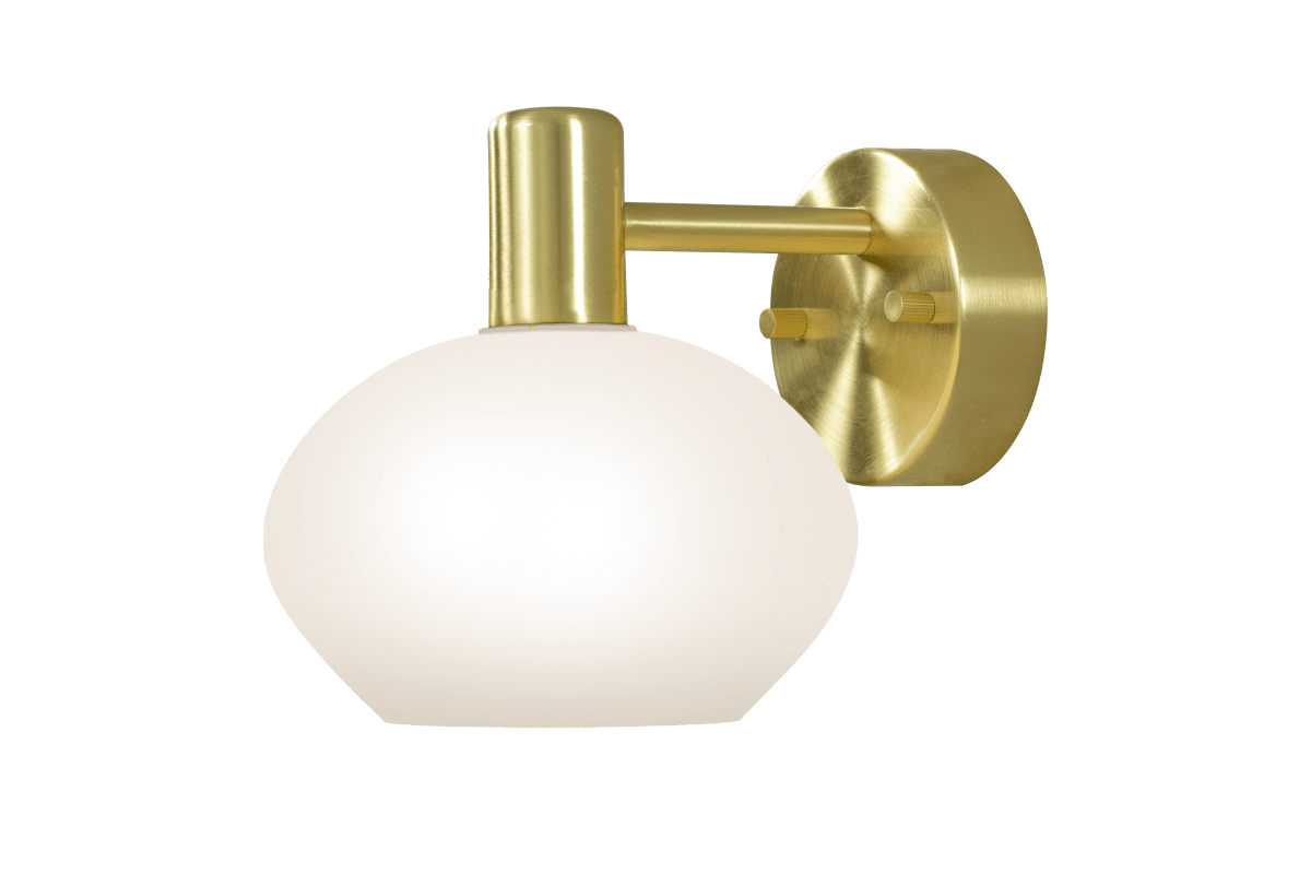 Elba Ø15 Mattes Messing badezimmerlampe Von Aneta Lighting - Die Wandleuchte Elba ist eine moderne Badezimmerleuchte, die perfekt &uuml;ber oder neben den Spiegel passt.