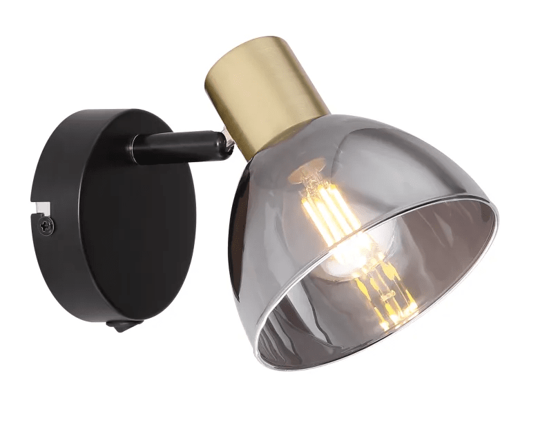 Jay 12cm Schwarz leselampe Von Globo Lighting - Die Leuchte ist mit einem praktischen Netzschalter an der Wandhalterung ausgestattet, mit dem Sie sie ganz einfach ein- und ausschalten k&ouml;nnen.