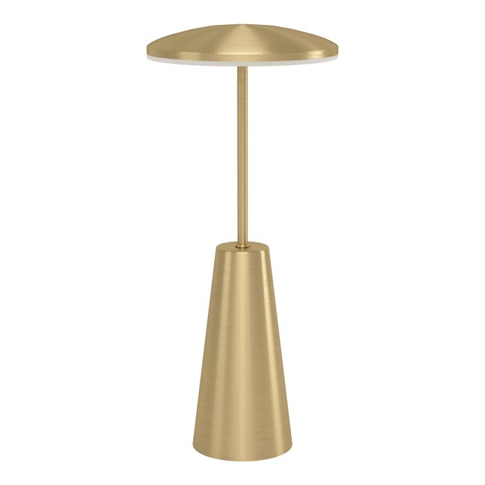 Piccola 28cm Gebürstetes Messing tragbare Von Eglo - Piccola ist eine flexible und stilvolle Lichtquelle, die sich gleichermaßen gut für zu Hause und unterwegs eignet.