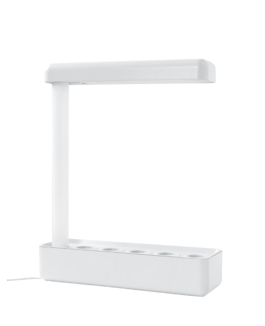 Pflanzenlampe Herby Weiß Von Airam - Legen Sie einen kleinen Topf mit Zeitungspapier aus, damit die Erde nicht auf den Boden des Beh&auml;lters sickert.
