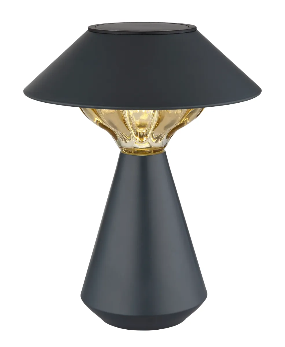 Cup LED Anthrazit solarleuchte Von Globo Lighting - Den diskreta designen sm&auml;lter in i alla milj&ouml;er och med IP44-klassning &auml;r den t&aring;lig mot v&auml;der och vind.