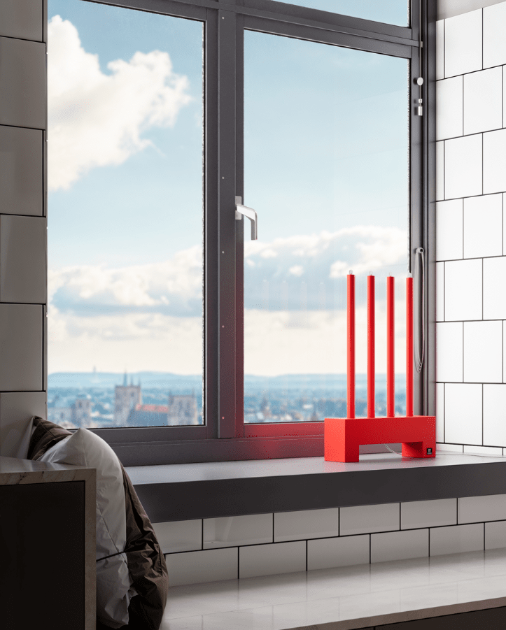 Twinkle ROT Von By Rydéns - Twinkle ist ein stilvoller und moderner Kerzenst&auml;nder aus Metall.