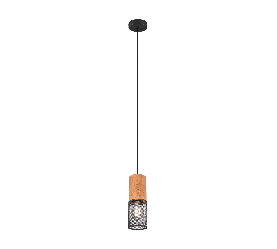 Tosh 24cm Schwarz hängelampe Von Trio Lighting - 