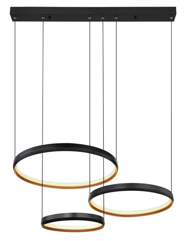 Halli Schwarz Von Globo Lighting - LED-panelerna erbjuder flexibel belysning med justerbar f&auml;rgtemperatur fr&aring;n varmt vitt (2700K) till kallt vitt (6000K) och kan dimras samt fixeras i &ouml;nskat ljusl&auml;ge.