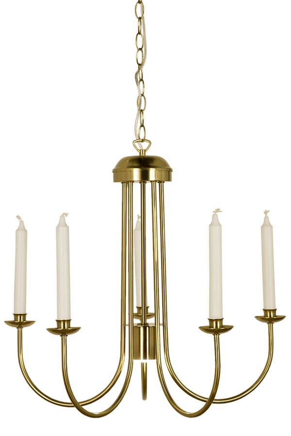 Jubilee Ø55 Mattes Messing hängelampe Von Aneta Lighting - Das elegante Design mit Platz für Kerzen verbreitet ein warmes und einladendes Licht und wird gleichzeitig zu einem schönen Dekorationselement im Innenraum.