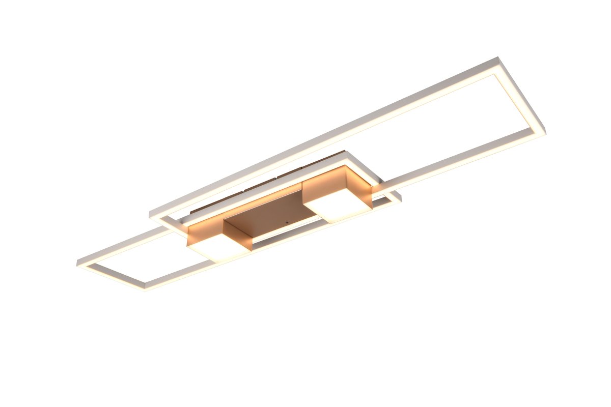 Albany 100cm Kaffee deckenleuchte Von Trio Lighting - Das integrierte Nachtlicht und die Memory-Funktion machen Albany zu einer praktischen und stilvollen Ergänzung für Ihr Zuhause.