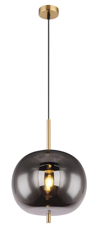 Blacky Ø30 Messing hängelampe Von Globo Lighting - En stilren armatur som skapar en st&auml;mningsfull och elegant belysning i ditt hem,&nbsp;perfekt i vardagsrum eller matsal.