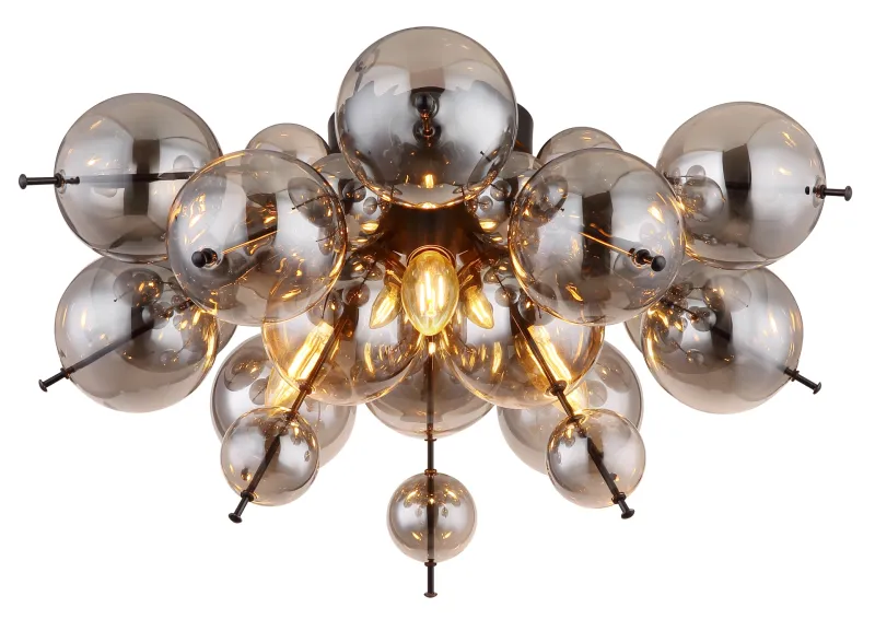 Udo Ø55 Rauchfarben deckenleuchte Von Globo Lighting - Perfekt f&ouml;r vardagsrum, sovrum eller matsalar d&auml;r den bidrar till en stilfull och inbjudande milj&ouml;.