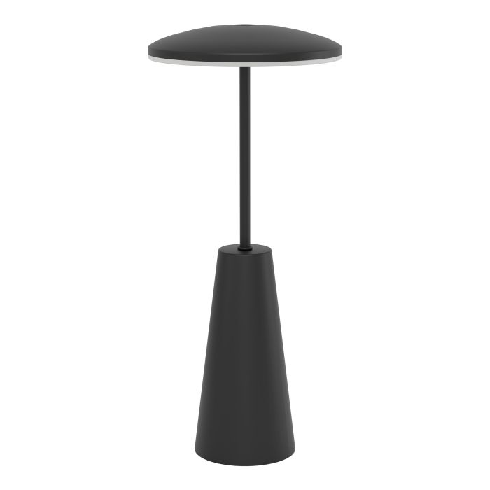 Piccola 28cm Schwarz tragbare Von Eglo - Piccola ist eine flexible und stilvolle Lichtquelle, die sich gleichermaßen gut für zu Hause und unterwegs eignet.