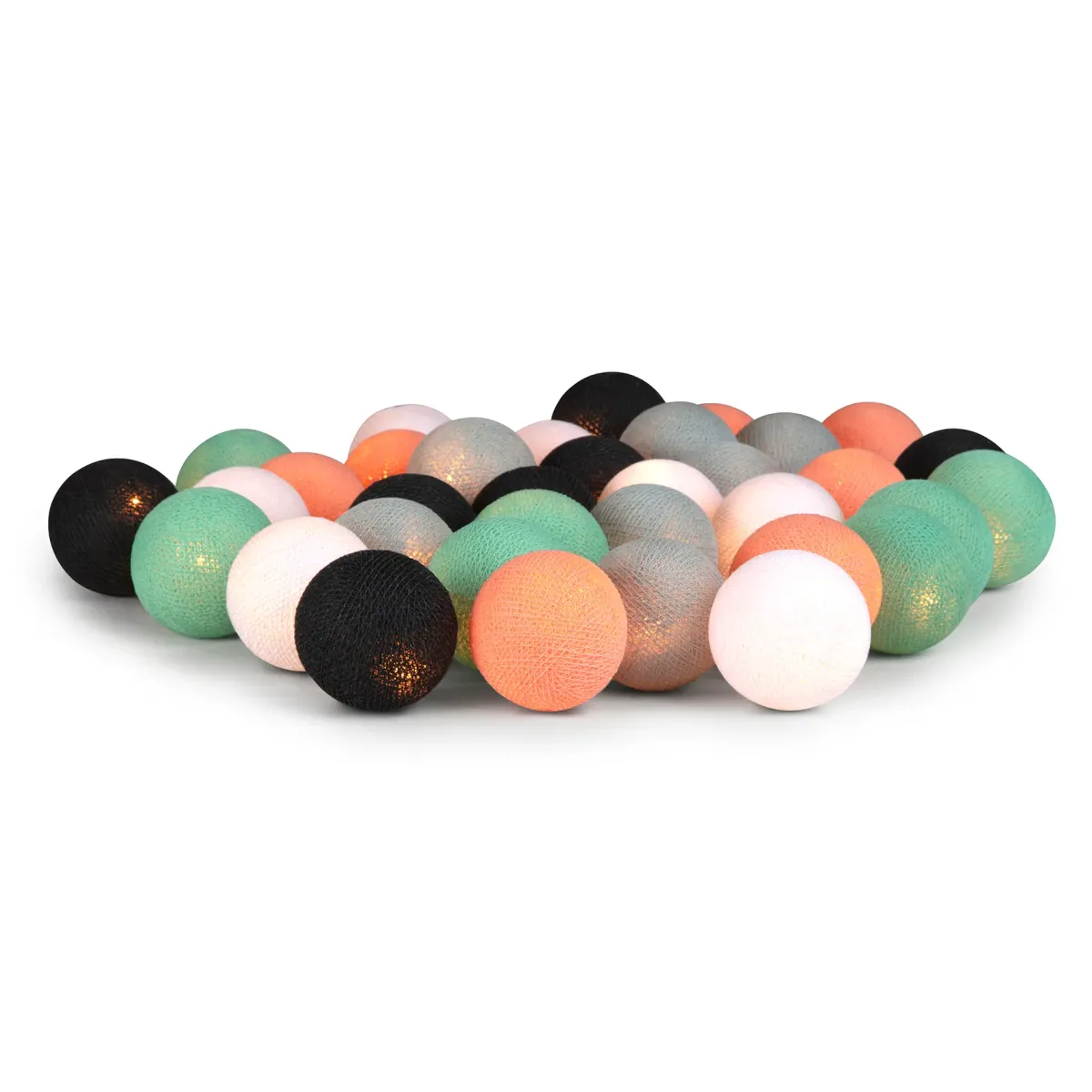 Irislights Endless Summer 20-lights Mehrfarbig Von Irislights - Die Lichterkette besteht aus einem Kunststoffkabel mit feinen, handgefertigten Kugeln aus Baumwoll- und Polyestergarn, die beim Zerrei&szlig;en ein sch&ouml;nes Licht abgeben.