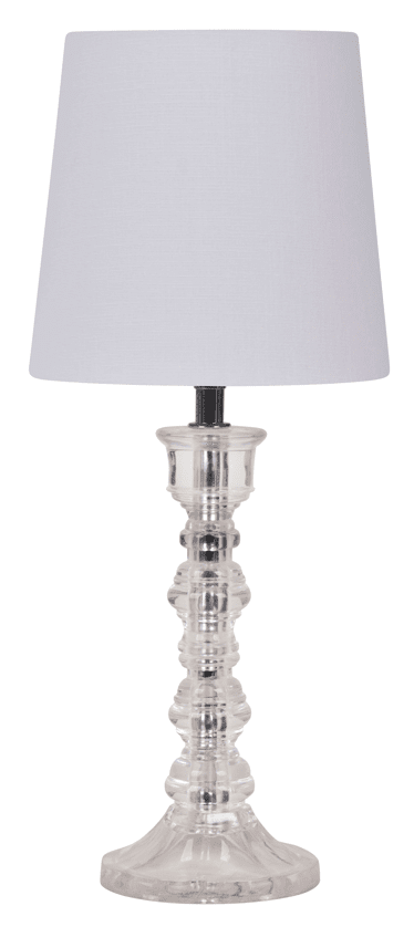 Zoombild von Klara 40cm Weiß tischlampe Von Pixie Design - Diese Tischlampe kombiniert Kunststoff, Metall und Textil zu einem klassischen und eleganten Design.