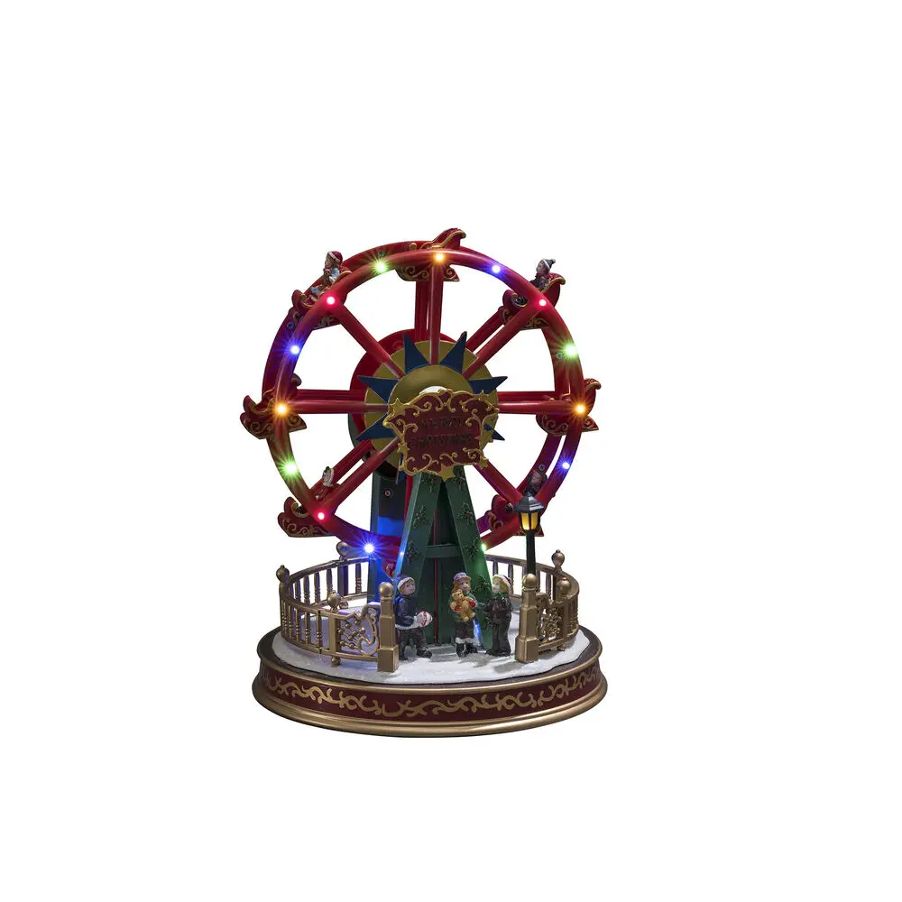 Mechanische Weihnachtsdekoration Mit Riesenrad 30cm Mehrfarbig Von Konstsmide - Transformator mit 1,8 m langem schwarzem Kabel und Stecker im Lieferumfang enthalten.