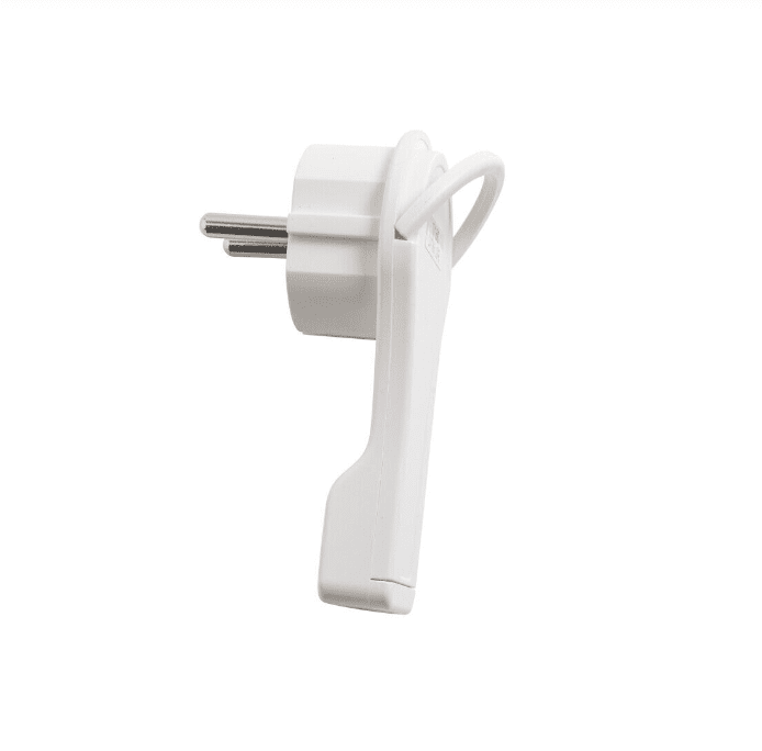 Flacher Netzstecker Von Airam - Dieser flache Stecker f&uuml;r den Innenbereich ist eine ausgezeichnete Wahl f&uuml;r eine Steckdose, die ung&uuml;nstig hinter einem gro&szlig;en M&ouml;belst&uuml;ck wie einer Kommode, einem B&uuml;cherregal oder einem Bett platziert werden k&ouml;nnte.