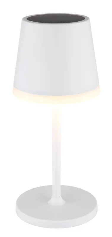 Bordslampa LED Weiß solarleuchte Von Globo Lighting - Den diskreta designen sm&auml;lter in i alla milj&ouml;er och med IP44-klassning &auml;r den t&aring;lig mot v&auml;der och vind.