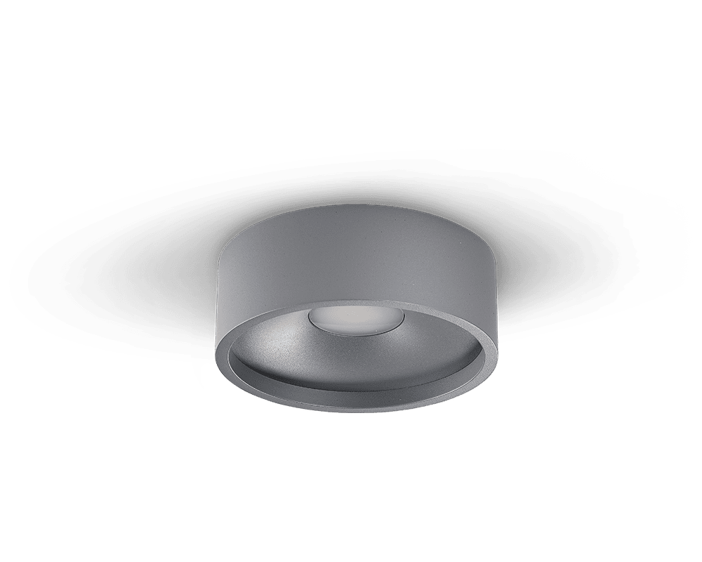 Tora Grau Von Westal - Diese Deckenleuchte verfügt über ein kompaktes und elegantes Design, das für ein effektives Downlight sorgt.
