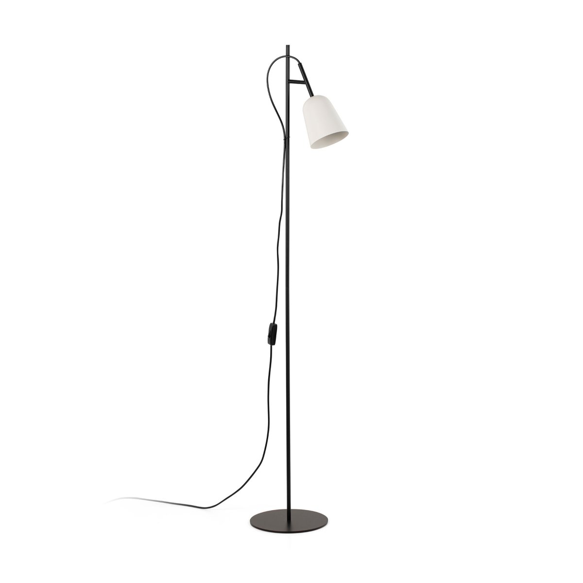 Studio Weiß stehlampe Von Faro Barcelona - Studio ist eine stilvolle Stehleuchte von Nahtrang, inspiriert vom klassischen Design der 1950er Jahre &ndash; zeitlos und doch modern.