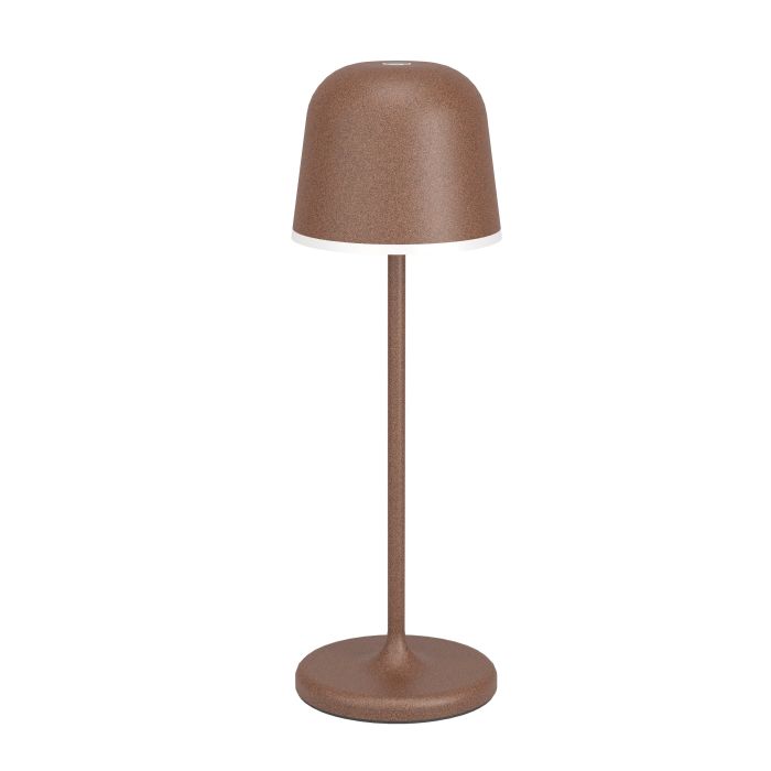 Mannera 34cm Rostbraun tragbare Von Eglo - Das Aufladen erfolgt ganz einfach über das mitgelieferte USB-Kabel und lässt sich somit problemlos überallhin mitnehmen – egal ob auf der Terrasse, im Garten oder beim Picknick.