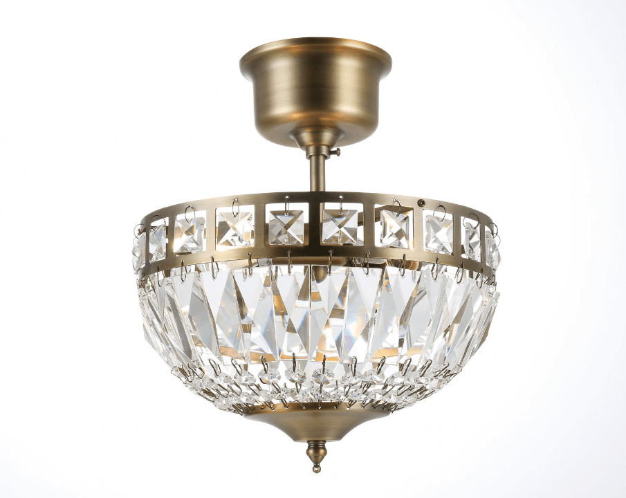Flores Ø25 Antikes Messing kristall Von Norrsken Design - Die handgeschliffenen K9-Kristalle der Klasse 1 erzeugen einen spektakul&auml;ren Glanz und ein wundersch&ouml;nes Lichtspiel, das jeden Raum in eine funkelnde Oase verwandelt.