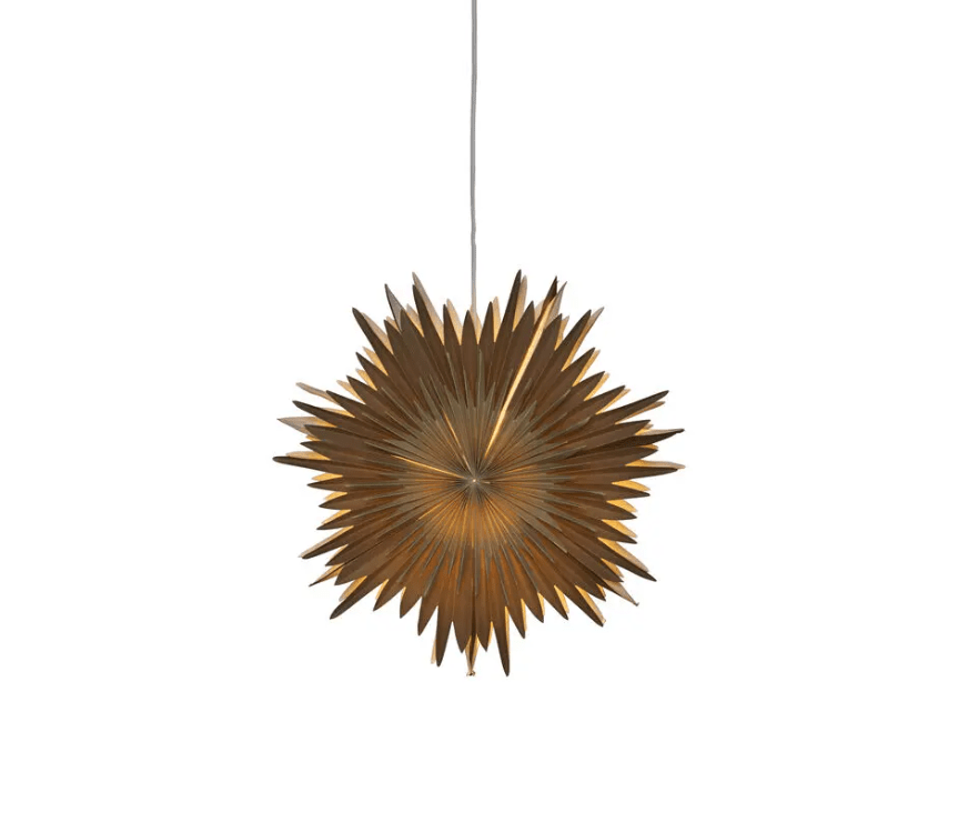 Papierstern Ø46 Braun Von Konstsmide - Mit seinem stilvollen Design und dem sanften Licht verbreitet es eine ruhige und heimelige Weihnachtsstimmung.