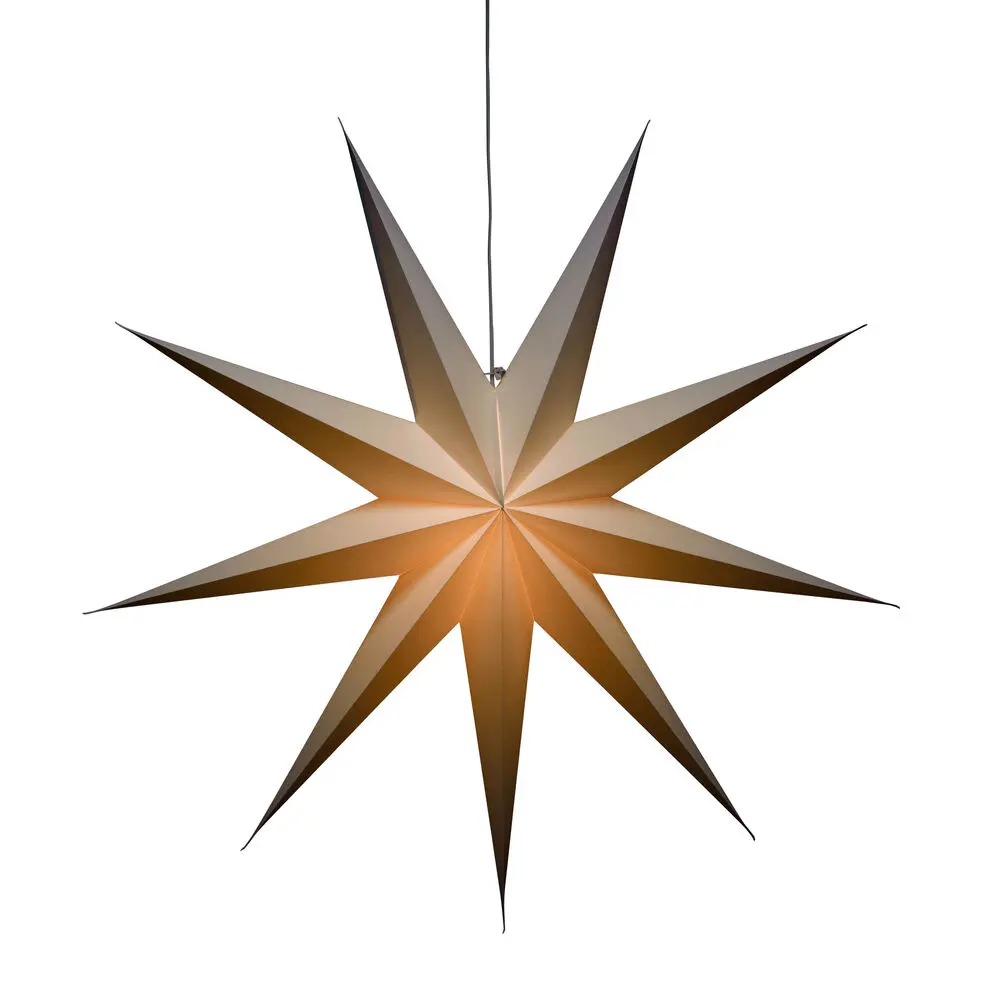 Papierstern Ø115 Weiß Von Konstsmide - Mit seinem stilvollen Design und dem sanften Licht verbreitet es eine ruhige und heimelige Weihnachtsstimmung.