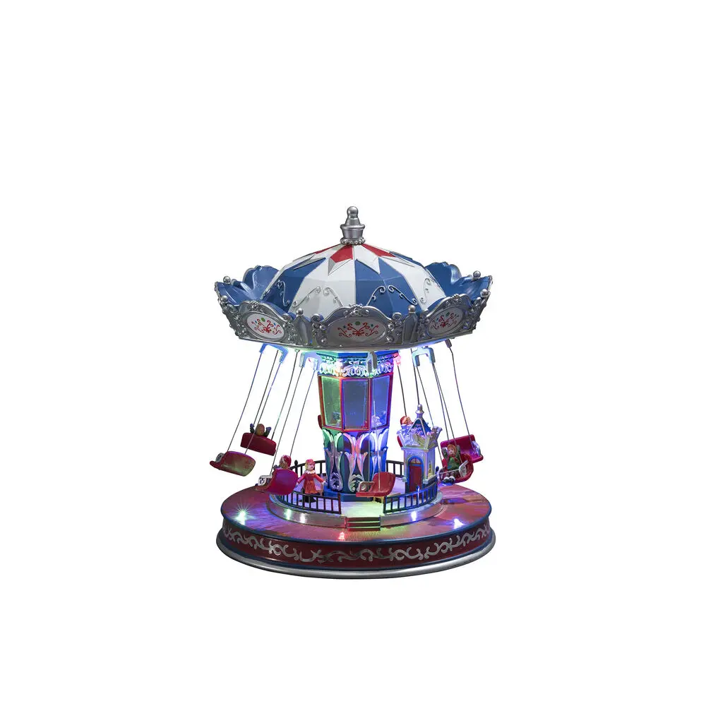 Mechanische Weihnachtsdekoration Mit Karussell 27cm Mehrfarbig Von Konstsmide - Mit beweglichen Teilen und hellen LED-Lichtern erzeugt es eine festliche und nostalgische Atmosph&auml;re.