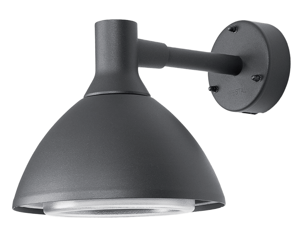 Ark Mini Anthrazit außenlampe Von Westal - Die Ark Mini-Wandleuchte ist eine Wandleuchte mit blendfreiem Downlight aus verchromtem und pulverbeschichtetem Aluminium mit Blendschutz aus PET-G.