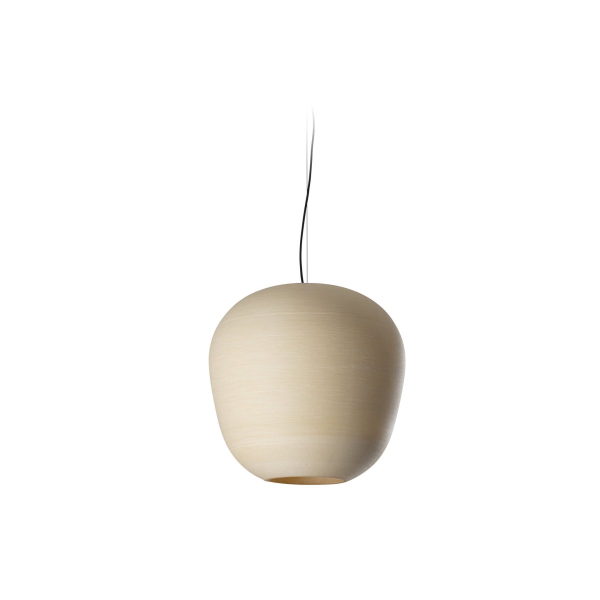 Tierra Ø52 Beige hängelampe Von Faro Barcelona - Eingeschaltet verwandelt sich die Leuchte in eine Lichtskulptur mit starker visueller Pr&auml;senz.