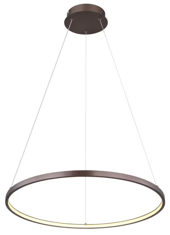 Ralph Ø60 Braun hängelampe Von Globo Lighting - Med en diameter p&aring; 60 cm och en h&ouml;jd p&aring; 120 cm blir den en stilfull blickf&aring;ngare.