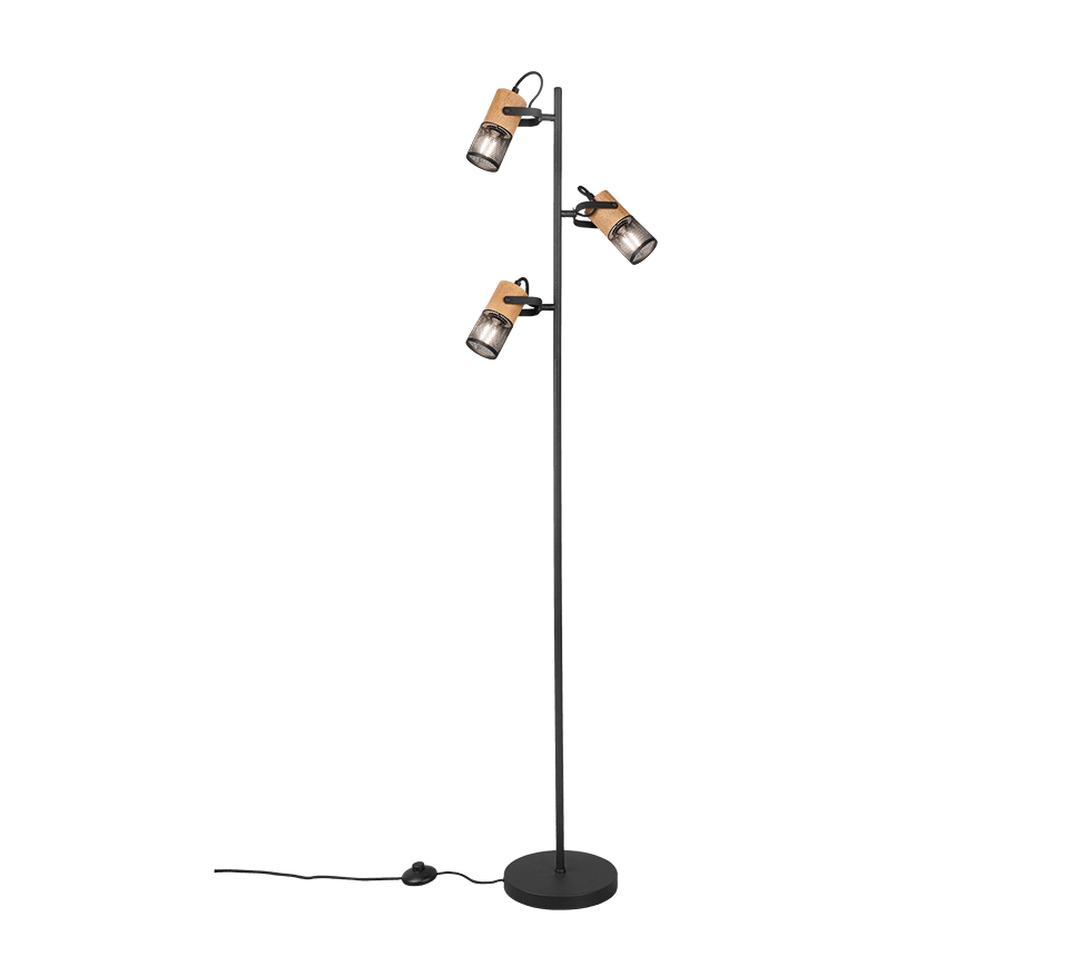 Tosh 3 Schwarz stehlampe Von Trio Lighting - 