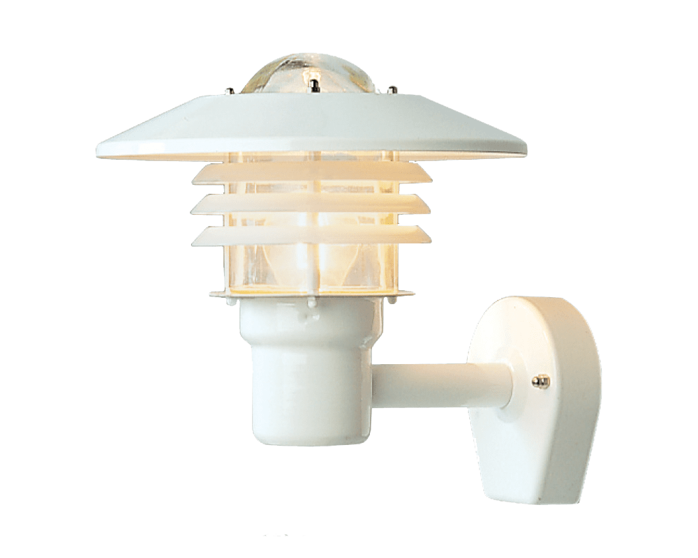Tellus Weiß außenlampe Von Westal - Die Rückseite verfügt über zwei Ein- und Ausgänge und ist mit Schnellanschlussklemmen für eine einfache Installation ausgestattet.