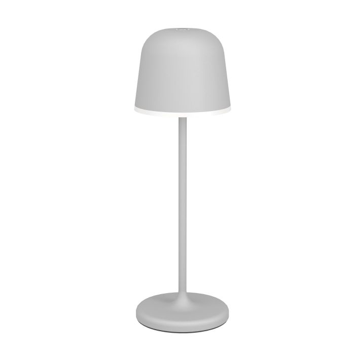 Mannera 34cm Grau tragbare Von Eglo - Das Aufladen erfolgt ganz einfach über das mitgelieferte USB-Kabel und lässt sich somit problemlos überallhin mitnehmen – egal ob auf der Terrasse, im Garten oder beim Picknick.