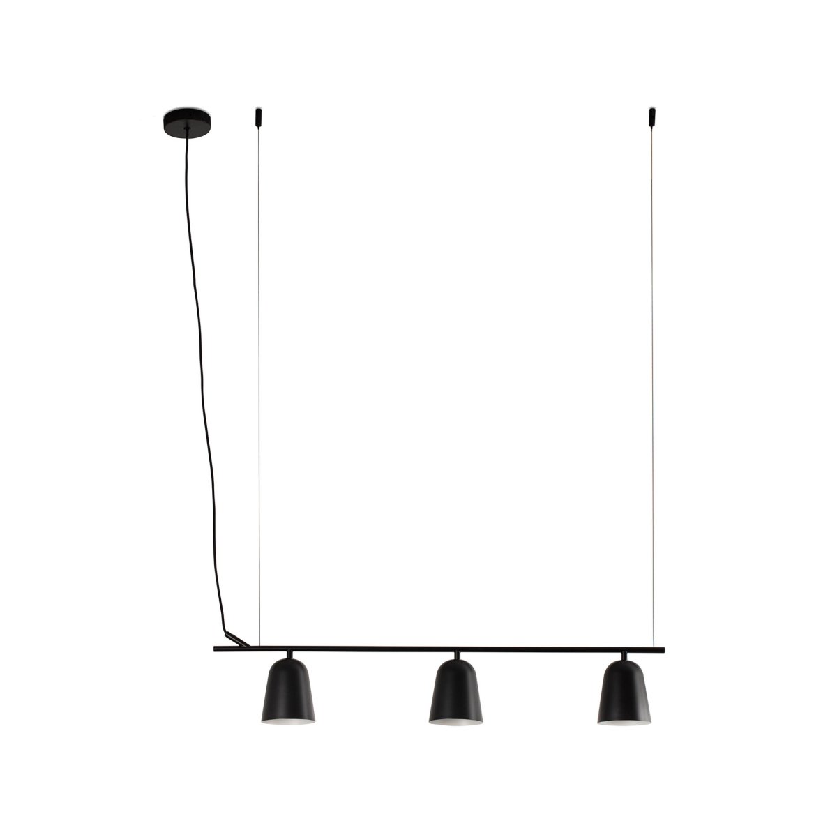 Zoombild von Studio 92cm Schwarz hängelampe Von Faro Barcelona - Studio passt sowohl in moderne Wohnr&auml;ume als auch in designorientierte B&uuml;ros &ndash; perfekt, wenn Sie Funktion und &Auml;sthetik verbinden m&ouml;chten.