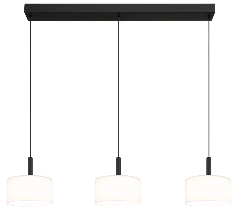 Trenton 96cm Weiß hängelampe Von Globo Lighting - Denna takpendel &auml;r idealisk f&ouml;r matsalar och k&ouml;k, d&auml;r den skapar en inbjudande atmosf&auml;r och ett stilrent uttryck.
