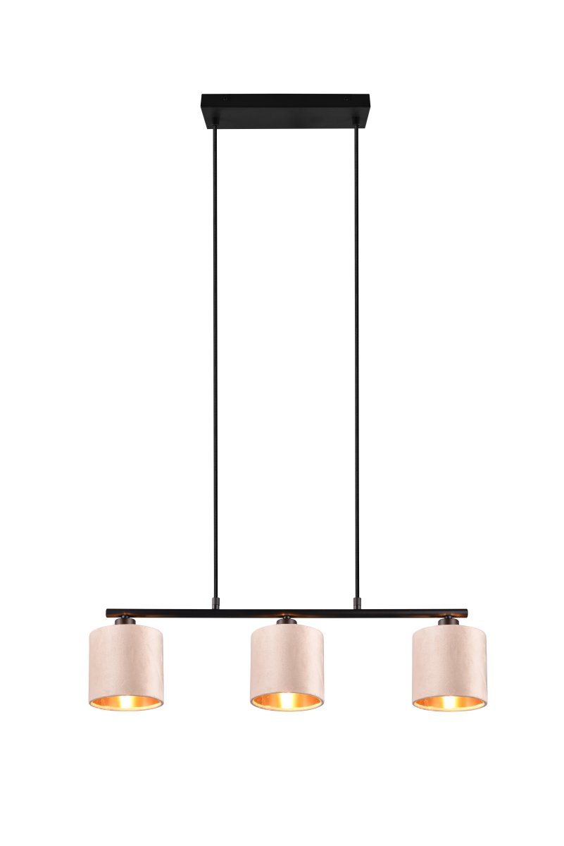 Julieta 66cm Beige hängelampe Von Trio Lighting - Der neutrale Farbton und die weichen Stoffschirme verleihen dem Raum eine behagliche und ruhige Stimmung.