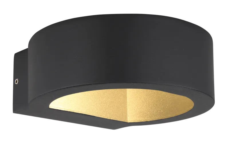 Slice Schwarz außenlampe Von Globo Lighting - Med sin halvcirkelformade design i matt svart aluminium ger den ett elegant intryck samtidigt som den &auml;r v&auml;dert&aring;lig.