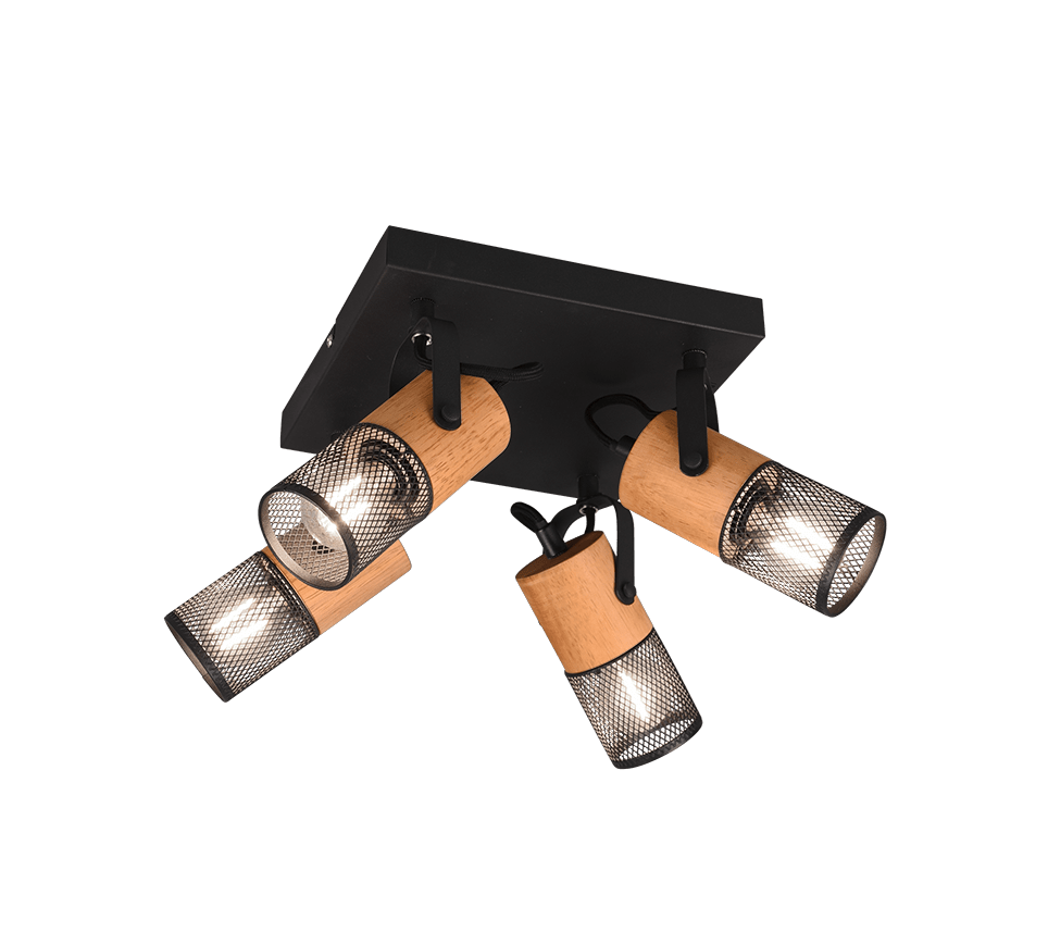 Zoombild von Tosh 4 Schwarz spotlight Von Trio Lighting - 