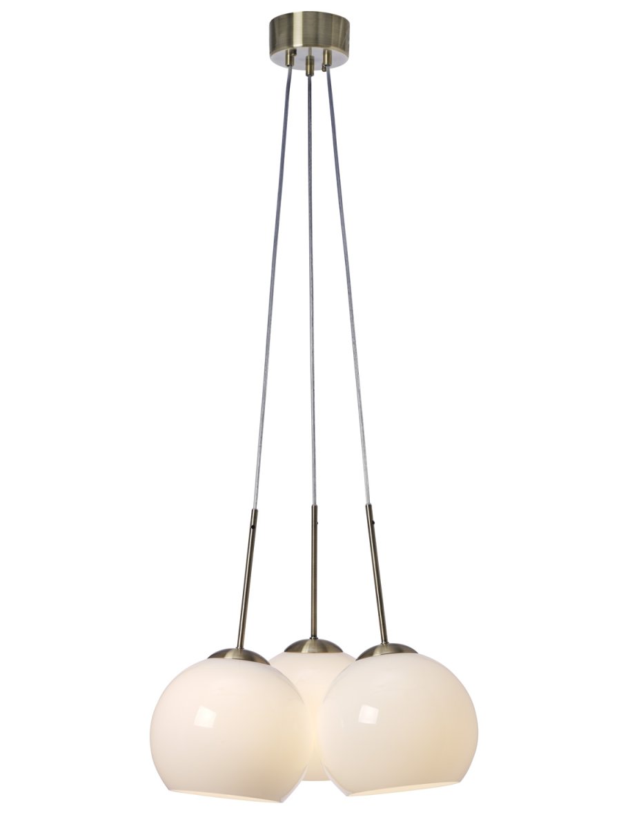 Salle Ø45 Antikes Messing hängelampe Von Cottex - Jede Glaskuppel hat einen Durchmesser von 23 cm, was der Lampe ein weiches und elegantes Aussehen verleiht.