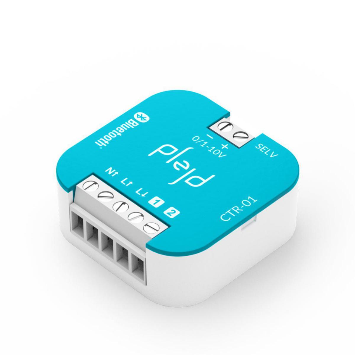 Controller Bluetooth CTR-01 Von Plejd - Die Installation erfolgt &uuml;ber die Plejd-App, die sich direkt &uuml;ber Bluetooth&reg; mit dem Dimmer verbindet und alle Einstellungsm&ouml;glichkeiten, einschlie&szlig;lich der Auswahl der Last (0&ndash;10 V ohne Relaisschaltung, 1&ndash;10 V mit Relaisschaltung oder Relaisfunktion) sowie weiterer Einstellungen wie Mindestspannung, Startpegel und Dimmgeschwindigkeit, einfach bereitstellt.