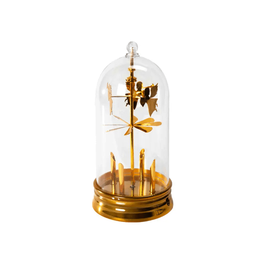 Laterne Mit Engelskarussell Gold Von Konstsmide - Es empfiehlt sich, es auf dem Schreibtisch im Flur oder dem Beistelltisch im Wohnzimmer zu platzieren und so die weihnachtliche Atmosph&auml;re im Haus zu verst&auml;rken.