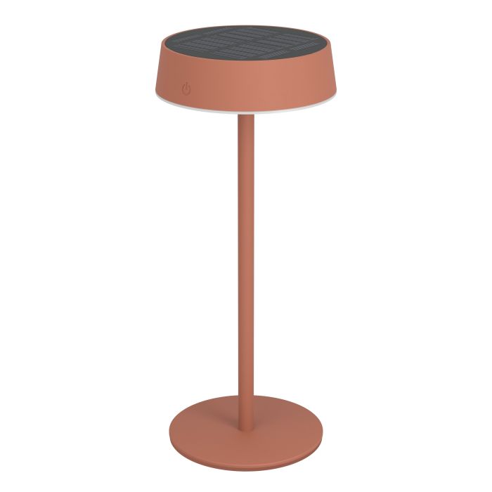 Simeri 30cm ROT solarleuchte Von Eglo - Simeri ist eine stilvolle, solarbetriebene Tischlampe, die Form und Funktion für den Innen- und Außenbereich vereint.