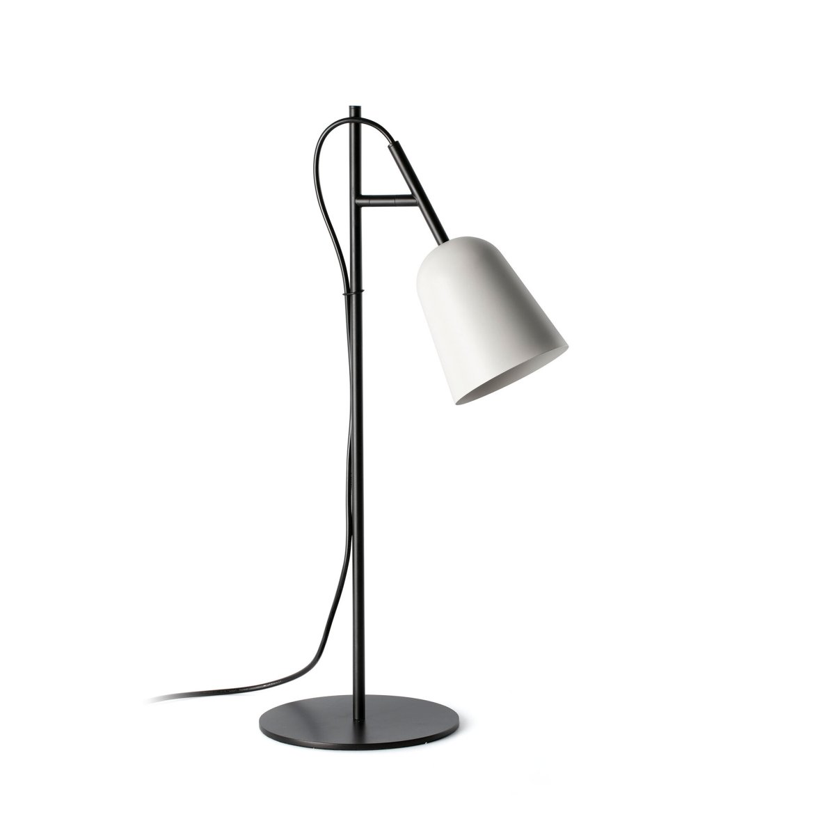 Studio 55cm Weiß schreibtischlampe Von Faro Barcelona - Charakteristisch f&uuml;r die Leuchte ist die dekorative Kabelklemme in Form eines Astes &ndash; ein einzigartiges Detail, das ihr Charakter verleiht.