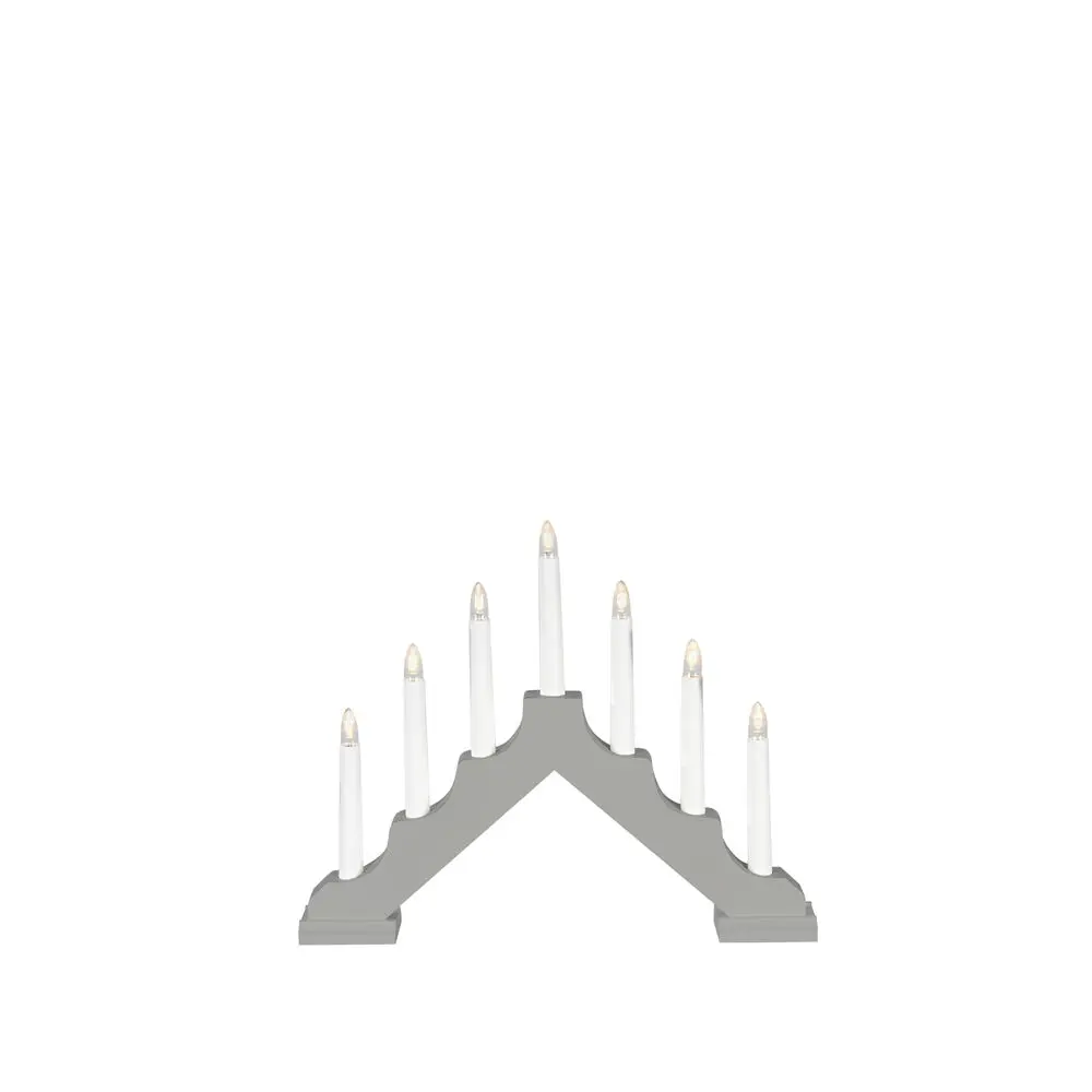 Candelabra 7 Lights Grau Von Konstsmide - Die klassische Form mit sieben Kerzen passt perfekt in kleine und gro&szlig;e R&auml;ume.