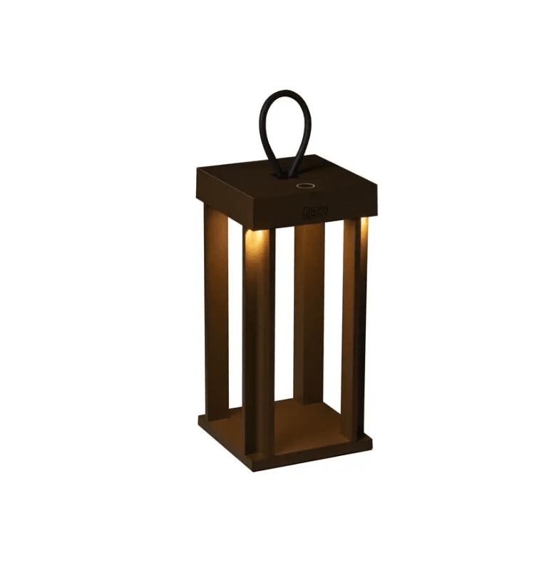 Cannes 42cm Rost tragbare Von Konstsmide - Die Lampe ist mit einem Touchdimmer ausgestattet, sodass Sie Helligkeit und Farbtemperatur einstellen können.