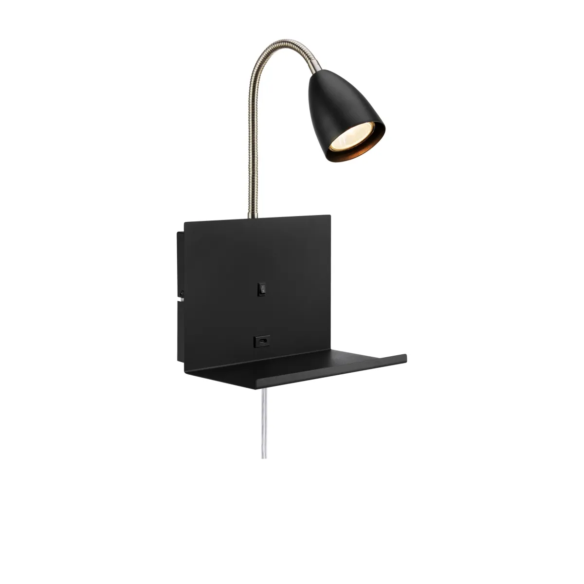 Cuarto Schwarz leselampe Von Markslöjd - Verstellbare Leselampe mit Flexarm.