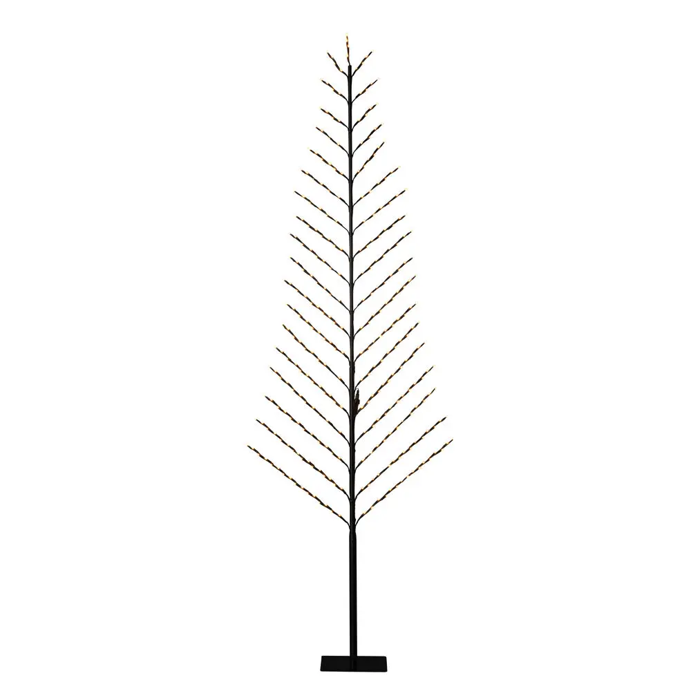 2D Schwarzes Holz 240cm Schwarz Von Konstsmide - Modern und stilvoll &ndash; Dieser 2D-Draht aus schwarzem Metall verbindet Minimalismus mit Winterzauber.